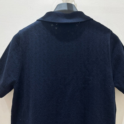 MIUMIU 26S SHORT-SLEEVE KNIT POLO SHIRT 1548