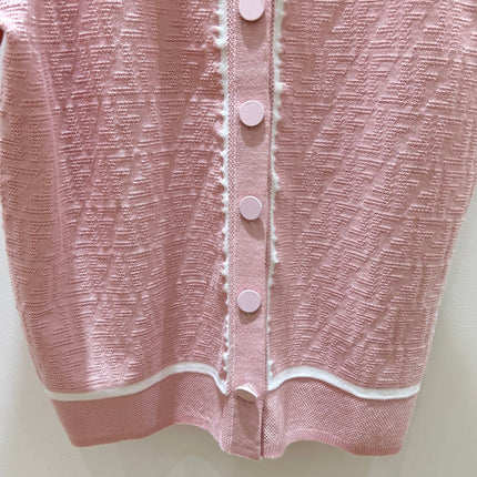 FENDI 26S BUTTON-UP KNIT POLO SHIRT 504