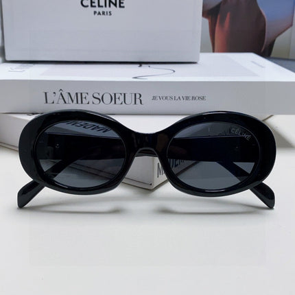 CELINE 26S OVAL FRAME IN BLACK ACETATE 493903