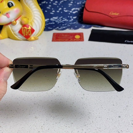CARTIER 26S RIMLESS RECTANGULAR FRAME IN METAL 438003