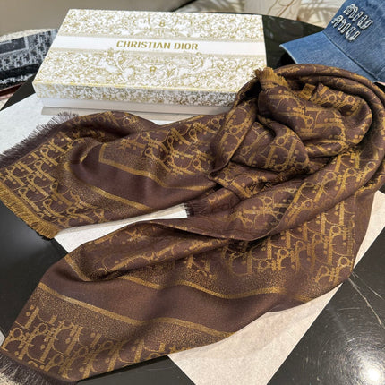 DIOR 26S SCARF 140 IN SILK AND CASHMERE 429181