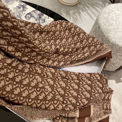DIOR 26S SCARF 140 IN CASHMERE AND SILK 504491