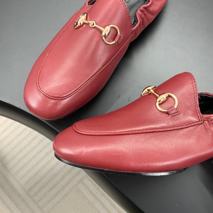 GUCCI 26S LOAFERS IN RED CALFSKIN