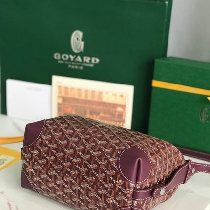 GOYA 26S BOEING 25CM IN BURGUNDY RED GOYARDINE CANVAS AND CALFSKIN