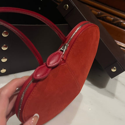 LE COEUR BAG 21 IN OLD BRICK SUEDE