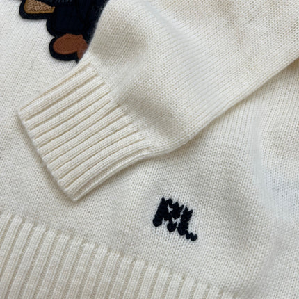 RALPH LAUREN 25S EMBROIDERED BEAR KNITTED SWEATER 253
