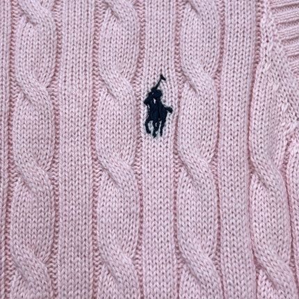 RALPH LAUREN 26S CREW-NECK CABLE-KNIT VEST 741