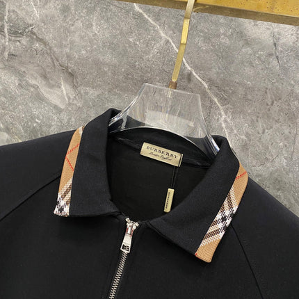 BURBERRY 26S CHECK-TRIM ZIP-UP TRACKSUIT 485