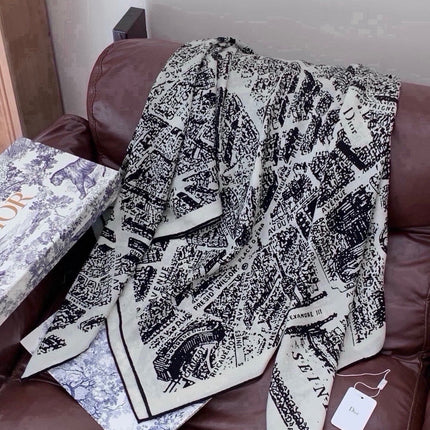 DIOR 26S SCARF 140 IN CASHMERE AND SILK 426187