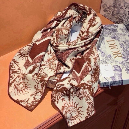 DIOR 26S SCARF 135 IN CASHMERE AND SILK 433864