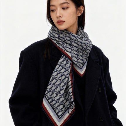 DIOR 26S SCARF 140 IN CASHMERE AND SILK 433907
