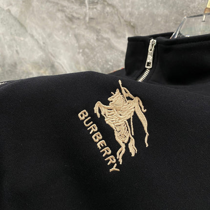 BURBERRY 26S CHECK-TRIM ZIP-UP TRACKSUIT 482
