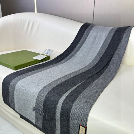 SCARF 180 CM IN BLACK MIX LIGHT GRAY CASHMERE 398447