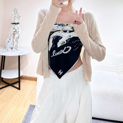 CHANEL 26S SCARF 90 IN SILK 303188