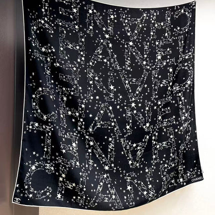 CHANEL 26S SCARF 135 IN SILK AND CASHMERE 510775