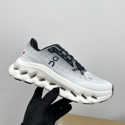 LOEWE 26S CLOUDTILT SNEAKER IN BLACK IVORY RECYCLED POLYESTER