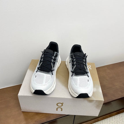 LOEWE 26S CLOUDTILT SNEAKER IN BLACK IVORY RECYCLED POLYESTER
