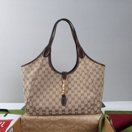 GUCCI 26S TOTE BAG 26 IN BEIGE CANVAS