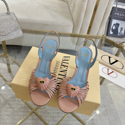 VALENTINO 26S HEEL SANDALS 80 MM IN NUDE CALFSKIN