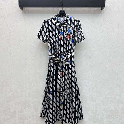 CHANEL 26S PATTERNED SHIRT DRESS STYLE 1169