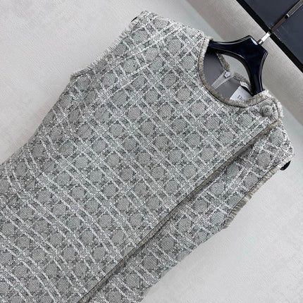 DIOR 26S TWEED SLEEVELESS MINI DRESS 1746