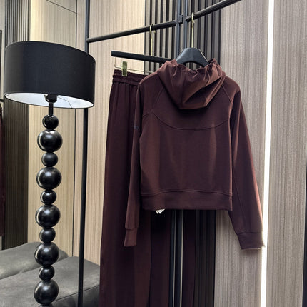ALO 26S HOODED ZIP-UP JACKET AND WIDE-LEG PANTS SET 432