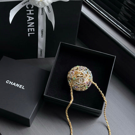CHANEL 26S MINI SPHERICAL BAG IN MULTICOLOR CRYSTAL-EMBELLISHED