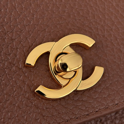 CHANEL 26S SHOULDER BAG 29 IN BROWN GRAINED CALFSKIN