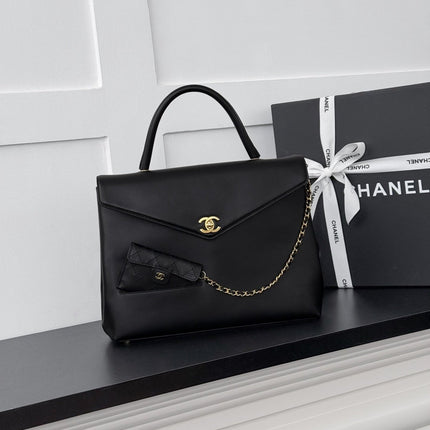 CHANEL 26S HANDBAG 32 IN BLACK SMOOTH CALFSKIN