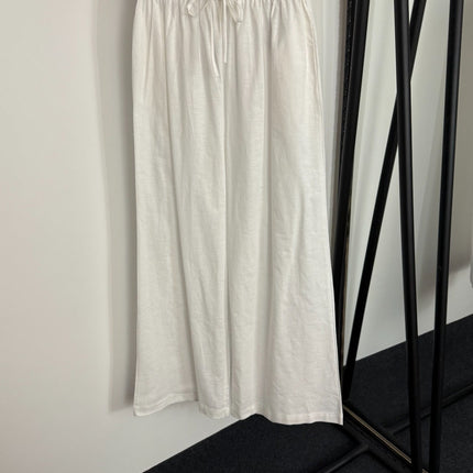 LORO PIANA 26S SLEEVELESS VEST AND WIDE LEG PANTS SET 804