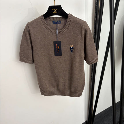 RALPH LAUREN 26S SHORT-SLEEVE CREW-NECK SWEATER 666