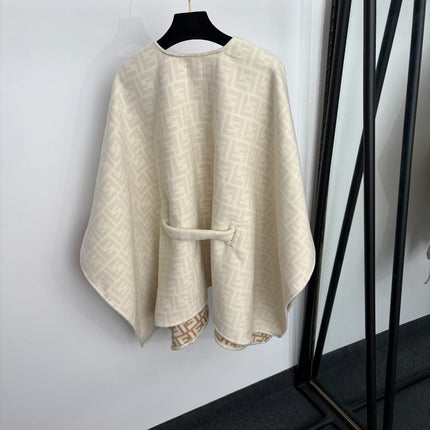 FENDI 26S REVERSIBLE BELTED PONCHO 542