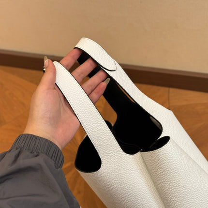 PRA 25 BASKET BAG IN WHITE CALFSKIN