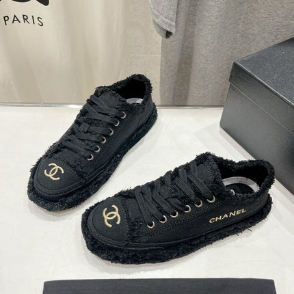 CC SNEAKER BLACK DENIM FABRIC