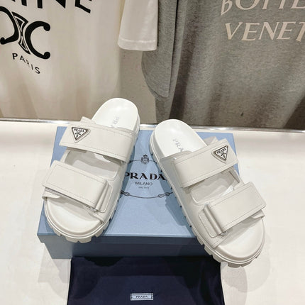 PRA STRAP SANDALS WHITE CALFSKIN