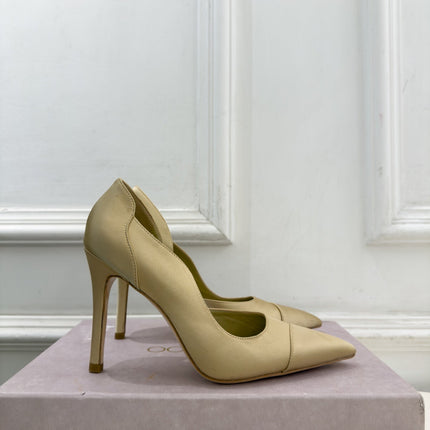 JIMMY CHOO 26S HIGH HEELS 105 MM IN BEIGE SATIN