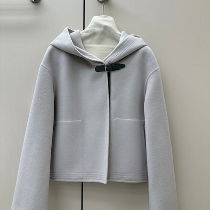 HERMES 26S CASHMERE HOODED JACKET 843