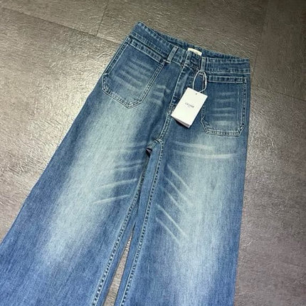CELINE 26S HIGH-WAIST WIDE-LEG JEANS 744