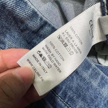 CELINE 26S HIGH-WAIST WIDE-LEG JEANS 744