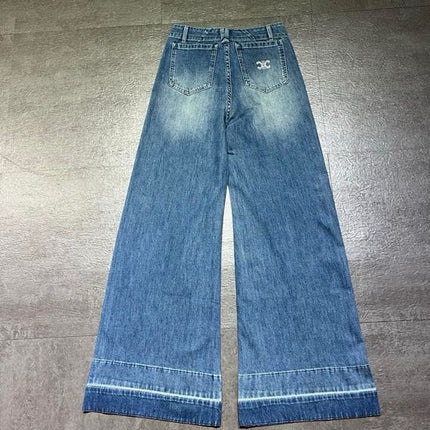 CELINE 26S HIGH-WAIST WIDE-LEG JEANS 744